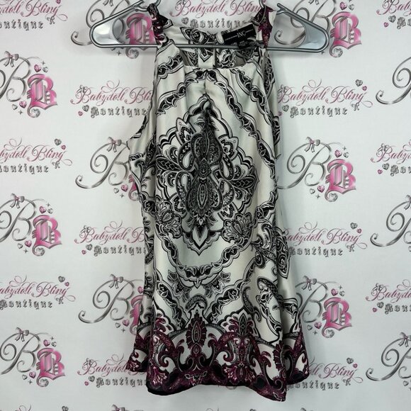 INC International Concepts tank top paisley Black and White Paisley Blouse - Picture 1 of 10